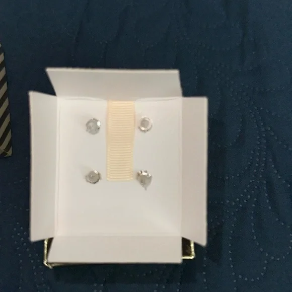 Rachel Ashwell cubic zirconia sterling silver earrings - Picture 3 of 3